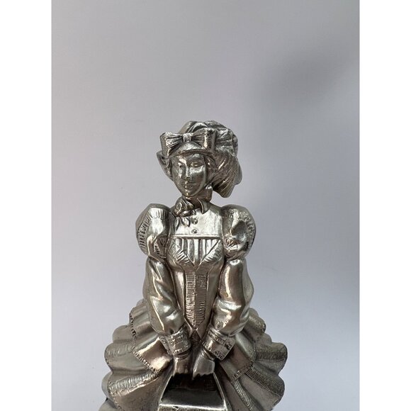 Vtg 1990 Avon Mrs Albee District Award Figurine Pewter - Picture 9 of 12